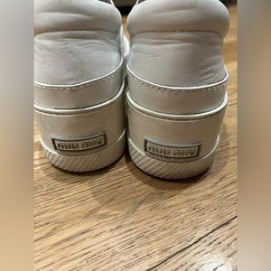 Miu Miu white platform shoes